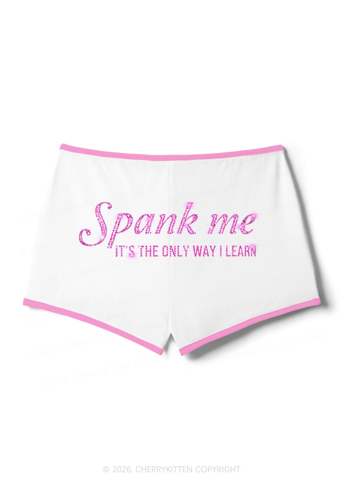 Rhinestone Spank Me Y2K Booty Shorts Cherrykitten