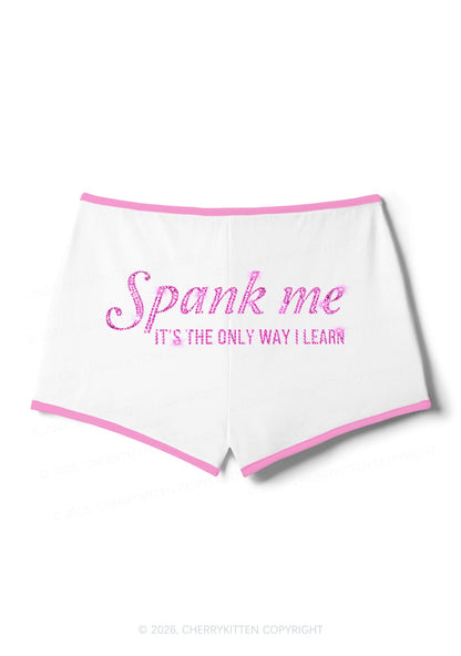 Rhinestone Spank Me Y2K Booty Shorts Cherrykitten
