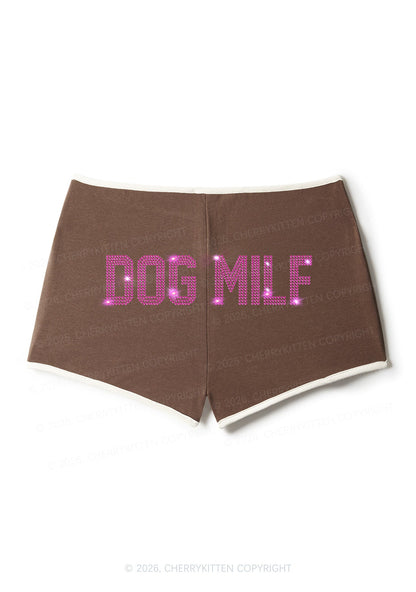 Rhinestone Dog Mxxf Y2K Booty Shorts Cherrykitten