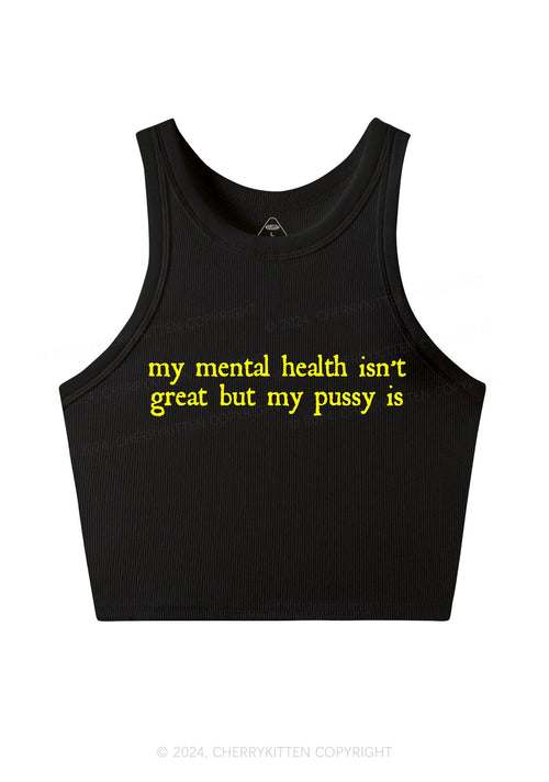 Great Mental Health Y2K Crop Tank Top Cherrykitten