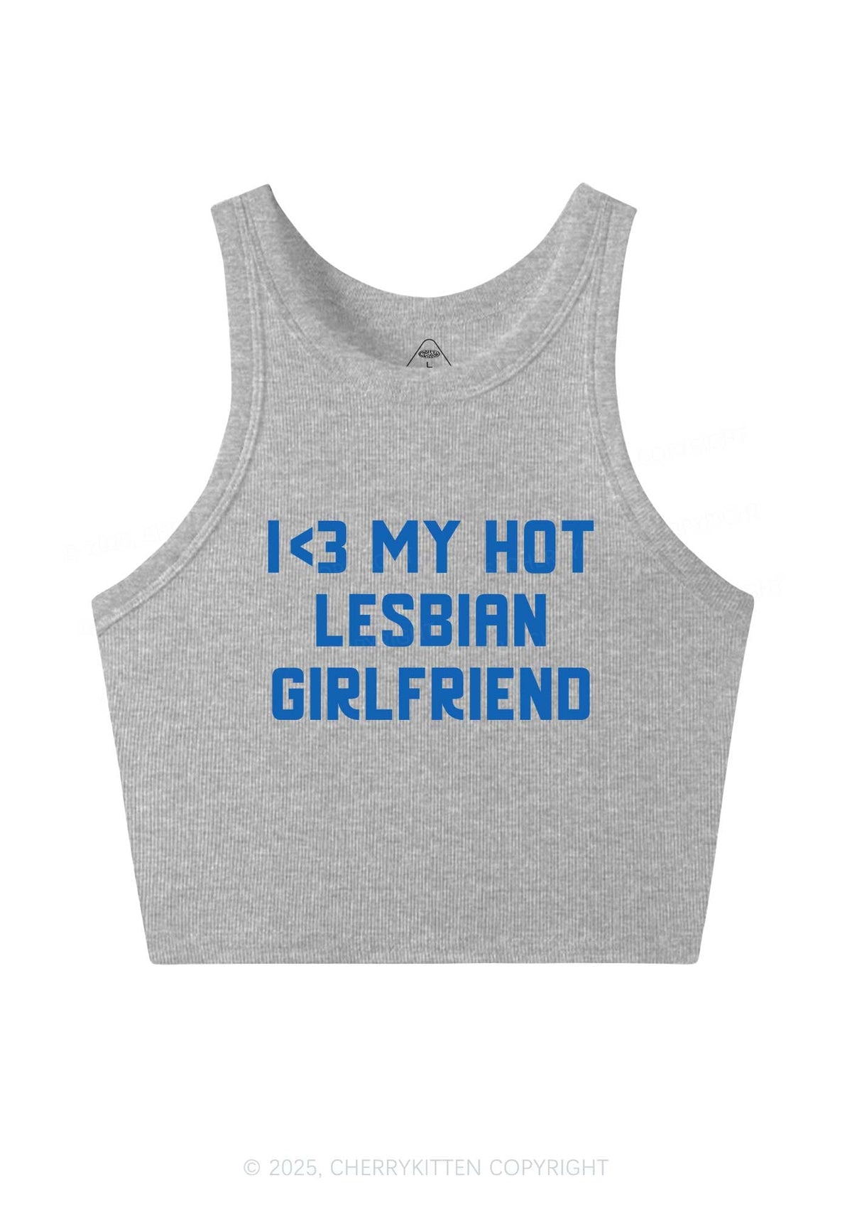 My Hot Lesbian GF Pride Y2K Crop Tank Top Cherrykitten