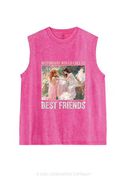 Historians Call Us Best Friends Pride Y2K Washed Muscle Tank Cherrykitten