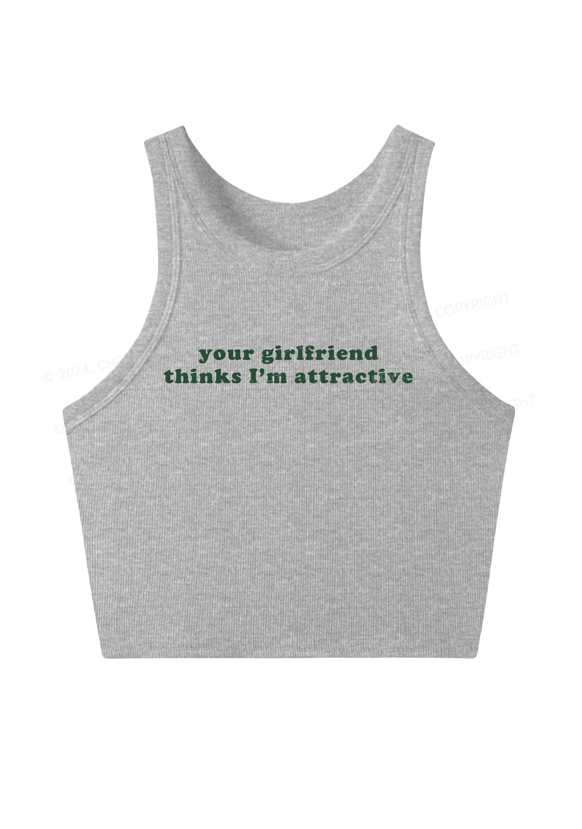 I'm Attractive Y2K Crop Tank Top Cherrykitten