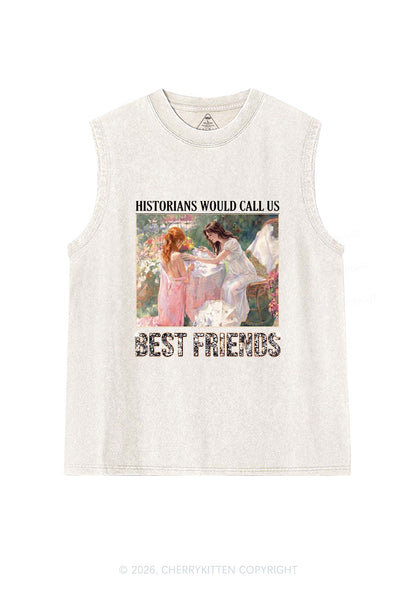Historians Call Us Best Friends Pride Y2K Washed Muscle Tank Cherrykitten