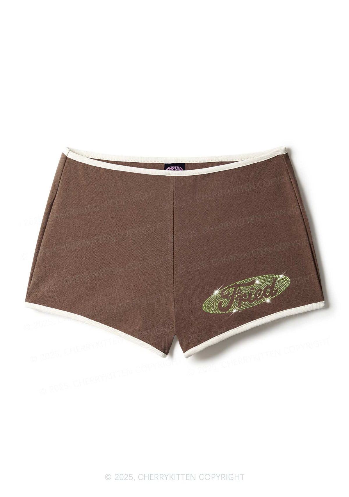 Rhinestone Fried Y2K Booty Shorts Cherrykitten