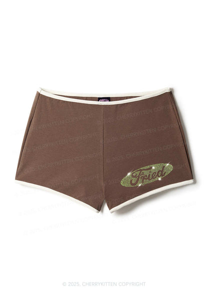 Rhinestone Fried Y2K Booty Shorts Cherrykitten