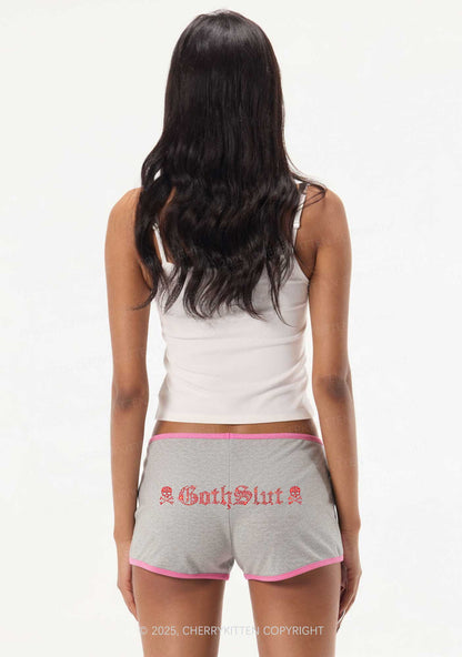 Rhinestone Gothslxt Y2K Booty Shorts Cherrykitten