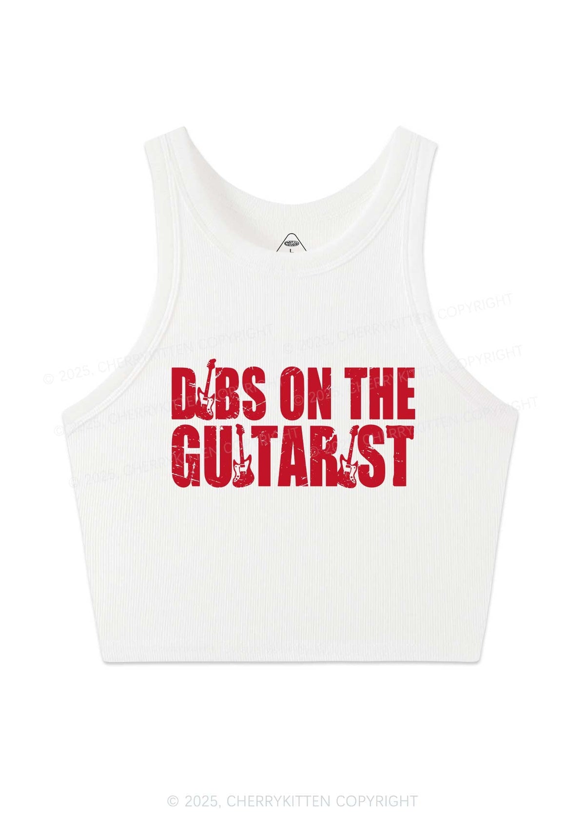 Dibs On The Guitarist Y2K Crop Tank Top Cherrykitten