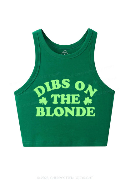 Dibs On The Blonde St Patricks Y2K Crop Tank Top Cherrykitten