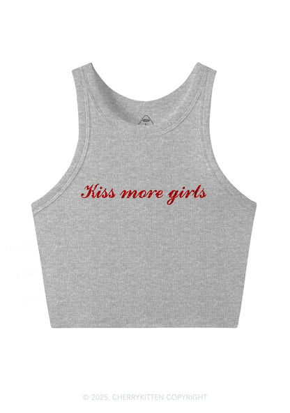 Glitter Kiss More Girls Pride Y2K Crop Tank Top Cherrykitten