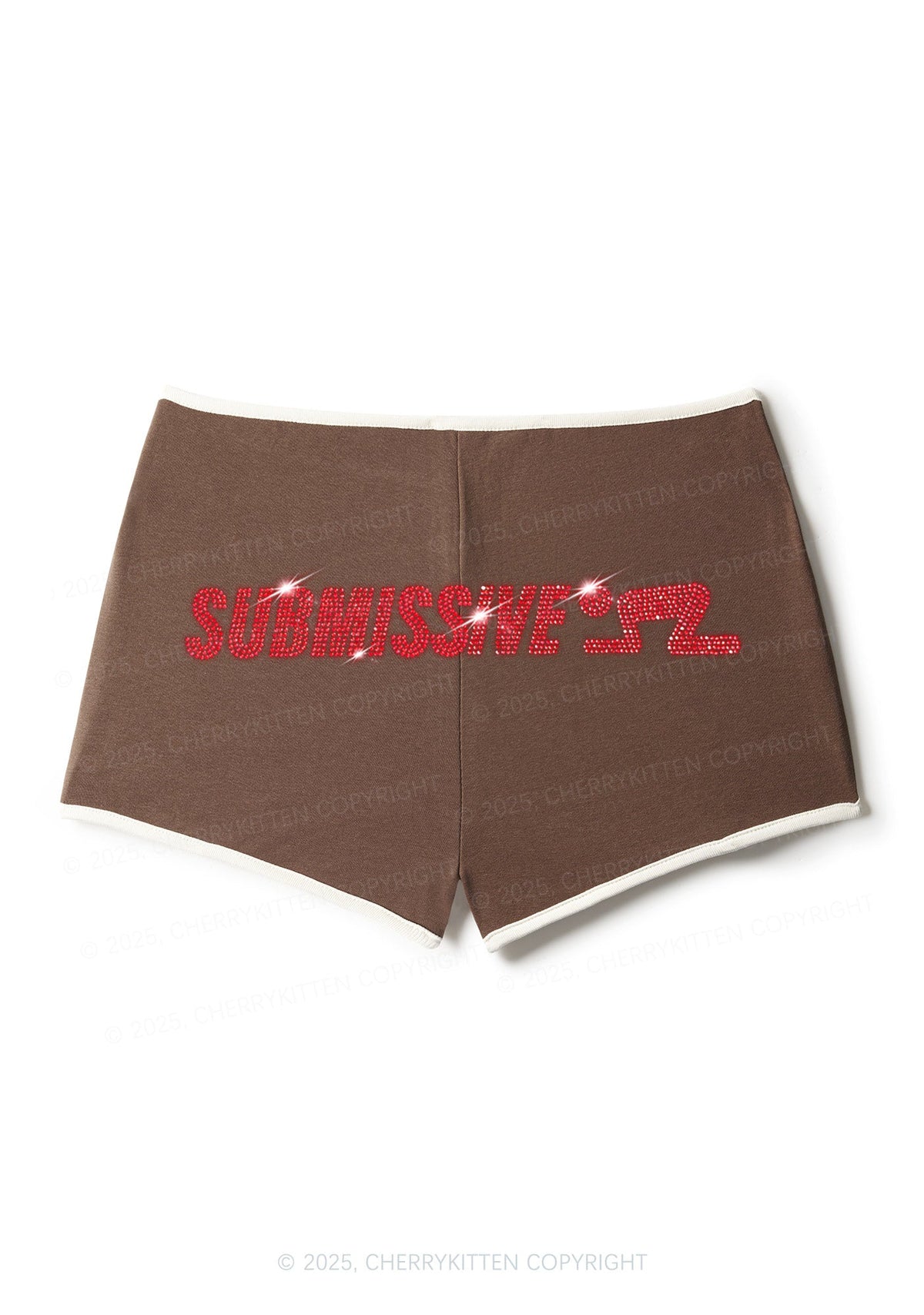 Rhinestone Submissive Man Y2K Booty Shorts Cherrykitten