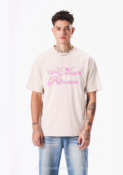 Rhinestone Masc Princess Pride Y2K Shirts Washed Tee Cherrykitten
