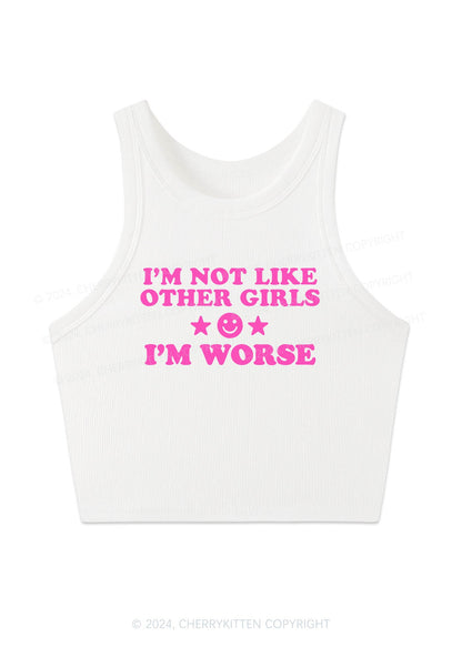 I'm Worse Y2K Crop Tank Top Cherrykitten