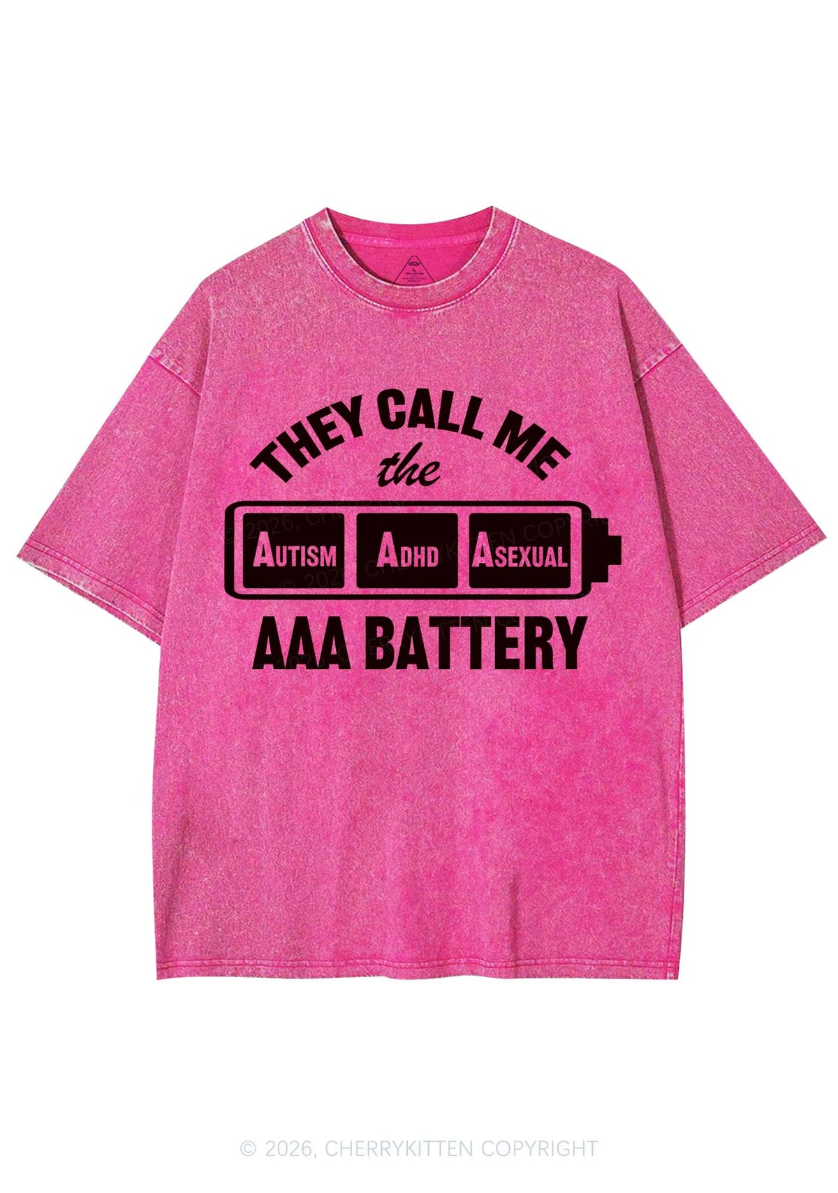 They Call Me AAA Battery Pride Y2K Shirts Washed Tee Cherrykitten