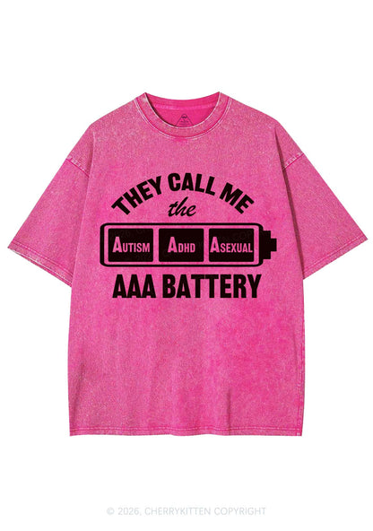 They Call Me AAA Battery Pride Y2K Shirts Washed Tee Cherrykitten