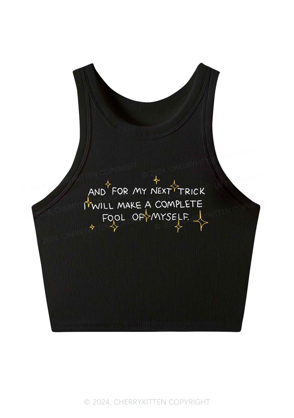 Complete Fool Of Myself Y2K Crop Tank Top Cherrykitten