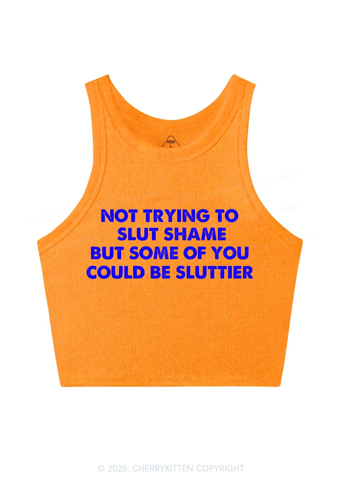 Not Trying To Slxt Shame Y2K Crop Tank Top Cherrykitten