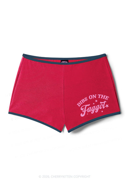 Dibs On The Faggot Pride Y2K Booty Shorts Cherrykitten