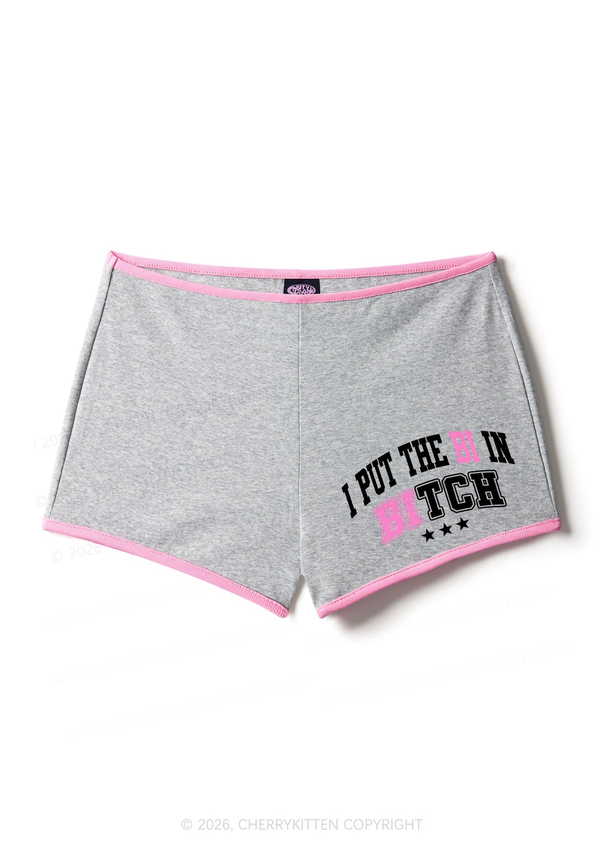 I Put The Bi In Bxxch Pride Y2K Booty Shorts Cherrykitten