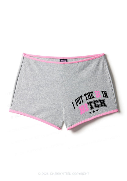 I Put The Bi In Bxxch Pride Y2K Booty Shorts Cherrykitten