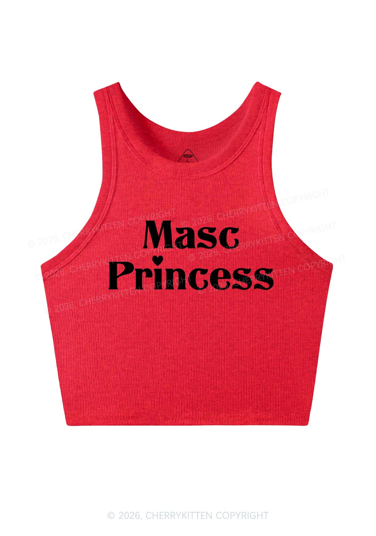 Masc Princess Pride Y2K Crop Tank Top Cherrykitten