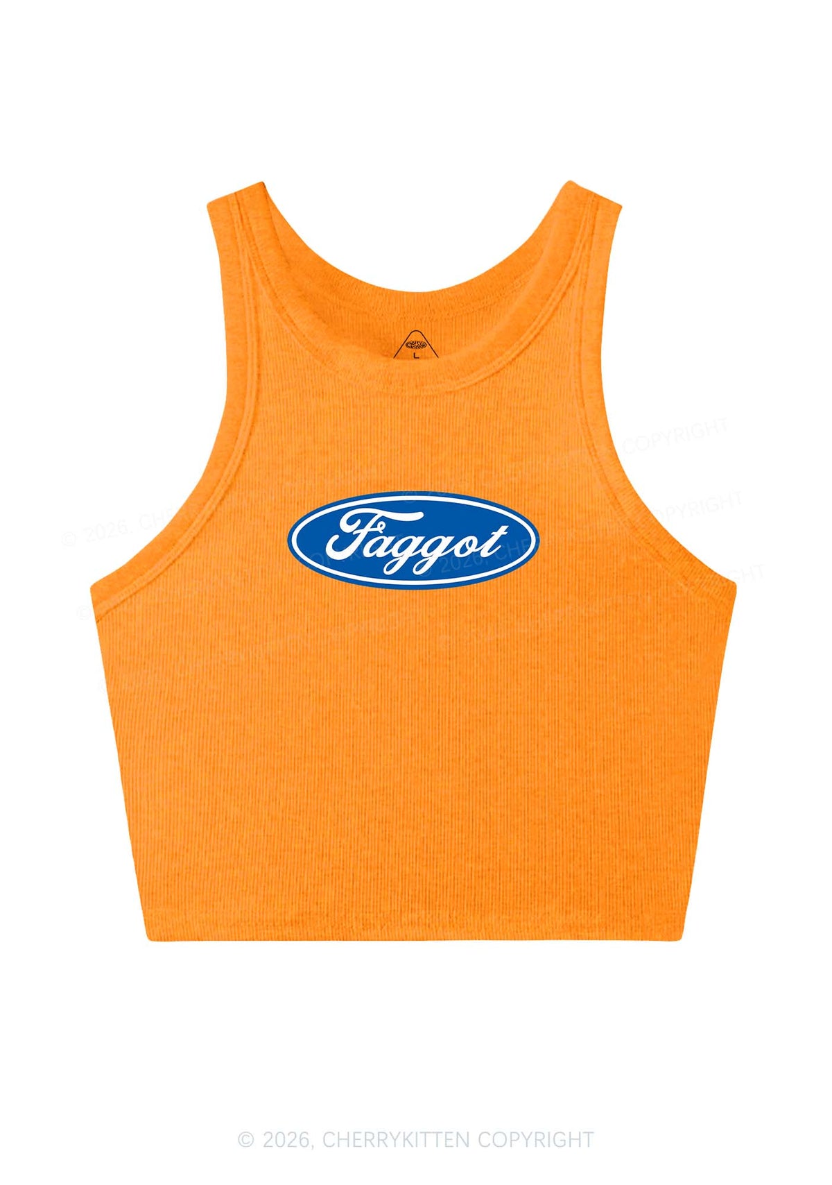 Faggot Pride Y2K Crop Tank Top Cherrykitten