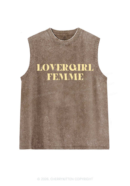 Lovergirl Femme Pride Y2K Washed Muscle Tank Cherrykitten