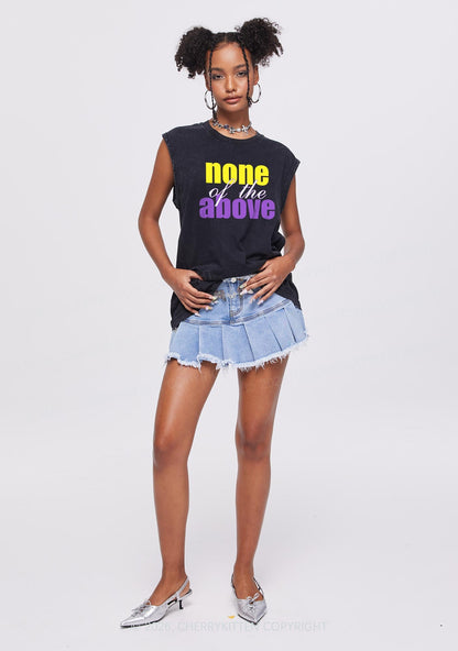 None Of The Above Pride Y2K Washed Muscle Tank Cherrykitten