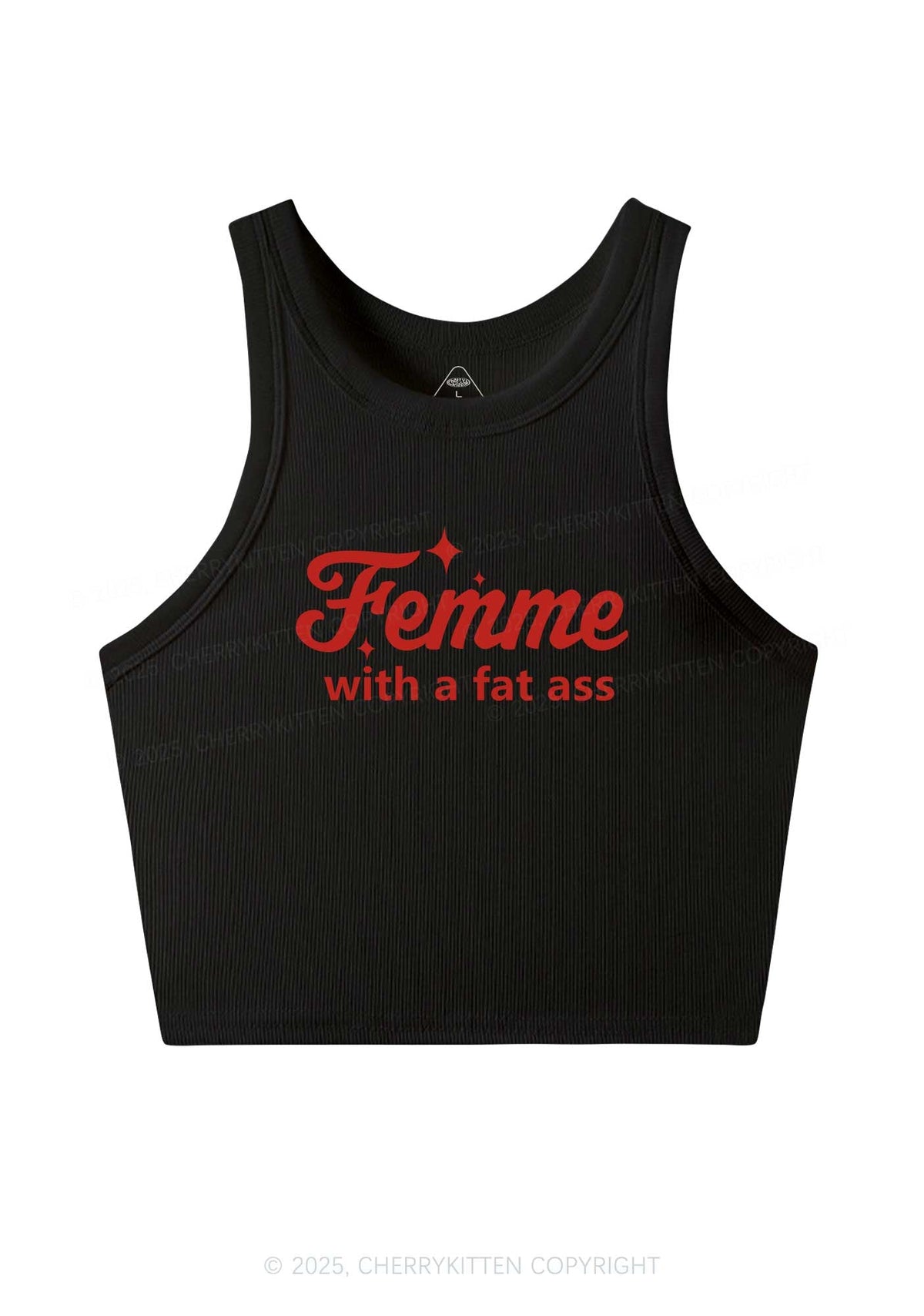 Femme With Fat Axx Pride Y2K Crop Tank Top Cherrykitten