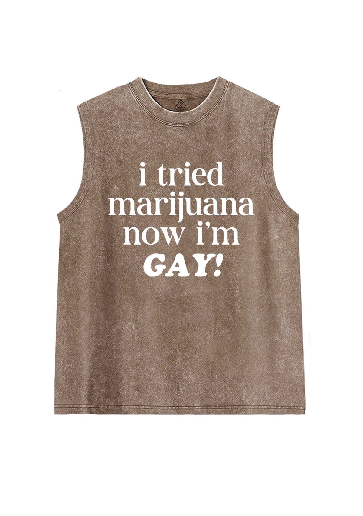 Now Im Gay Pride Y2K Washed Muscle Tank Cherrykitten