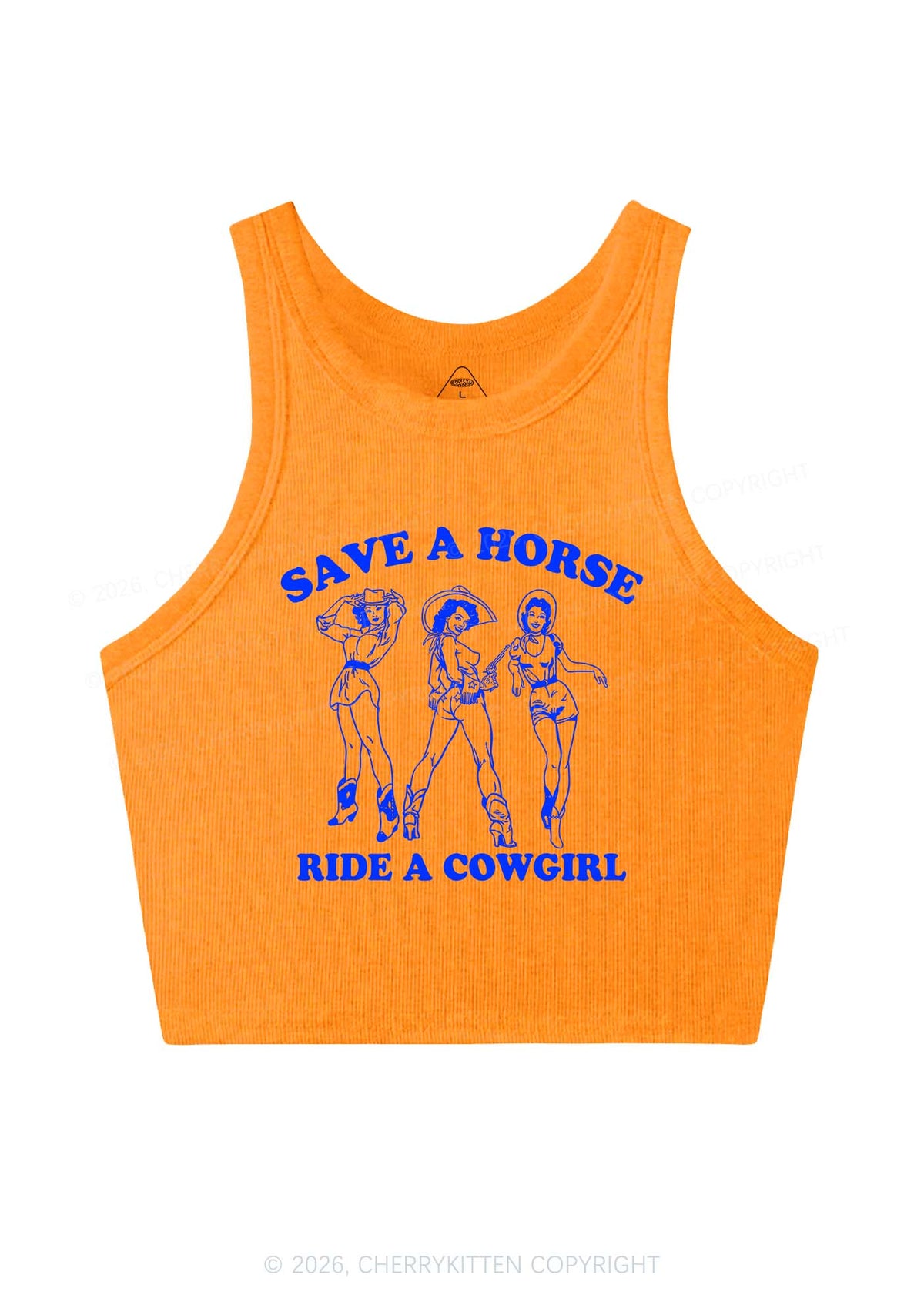 Ride A Cowgirl Y2K Crop Tank Top Cherrykitten