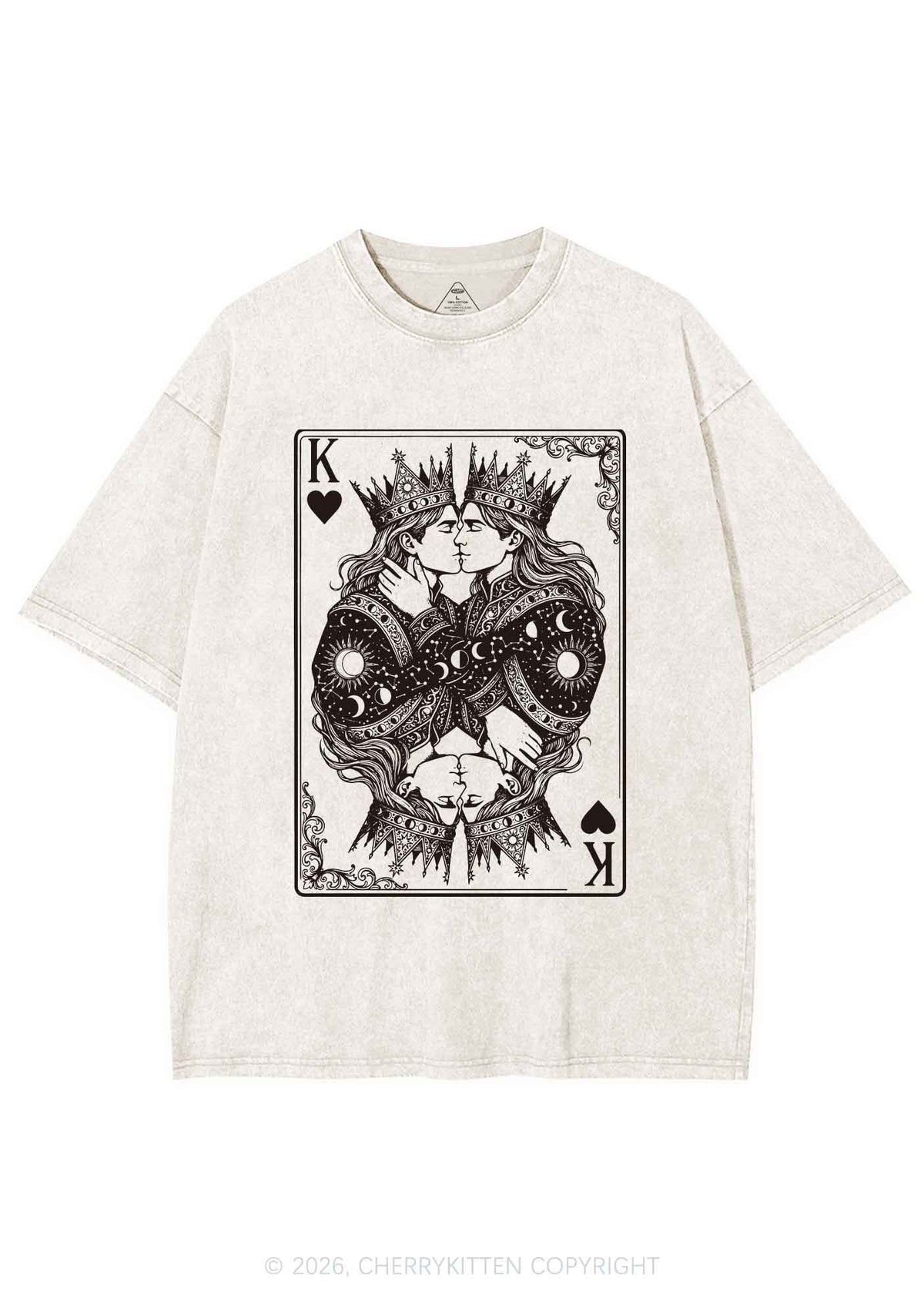 Kings Kissing Pride Y2K Shirts Washed Tee Cherrykitten