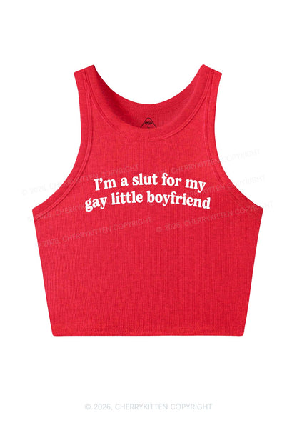 Slxt For My Gay BF Y2K Valentine's Day Crop Tank Top Cherrykitten