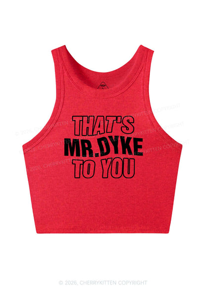 Thats Mr Dyke Pride Y2K Crop Tank Top Cherrykitten