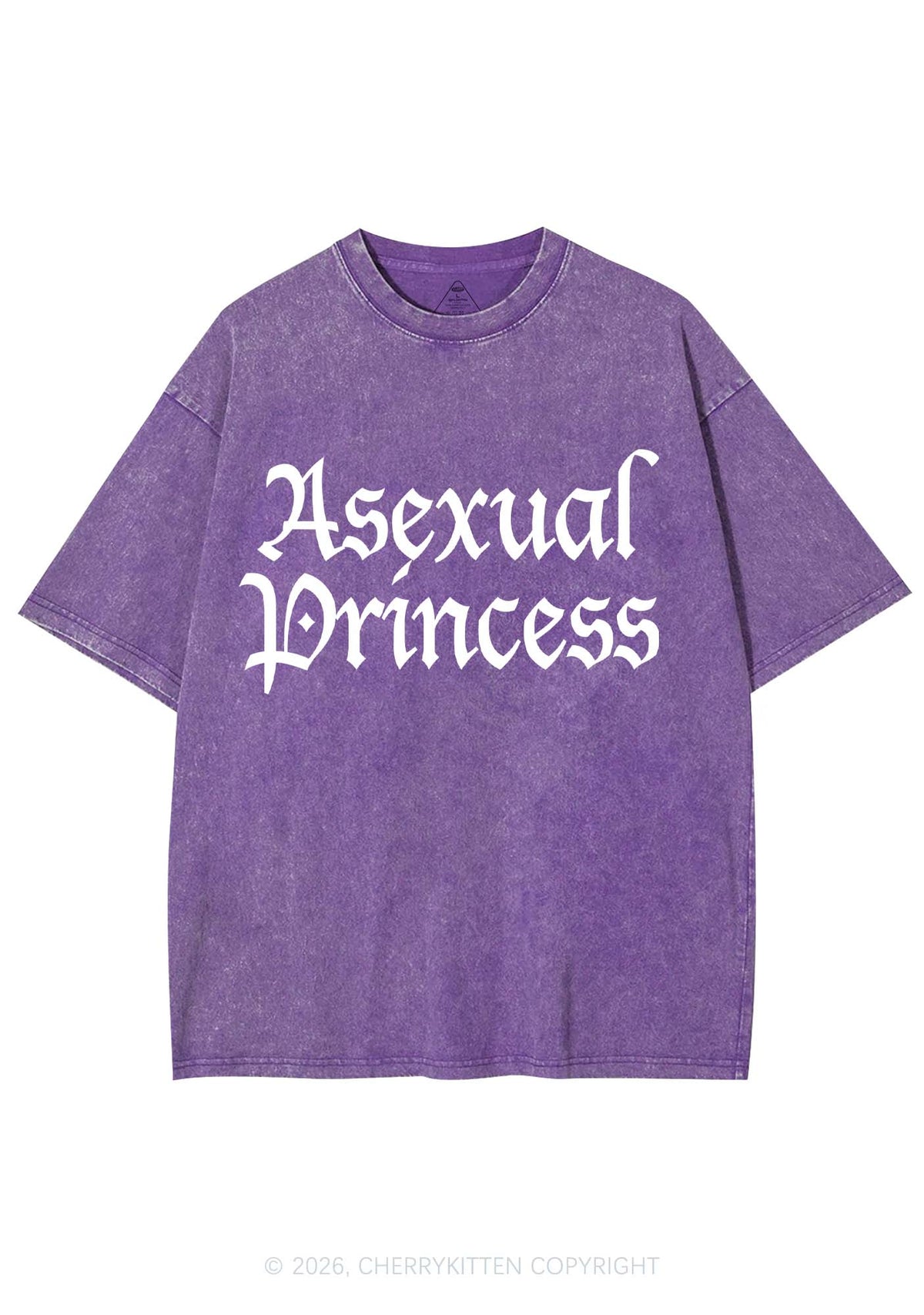 Asexual Princess Pride Y2K Shirts Washed Tee Cherrykitten
