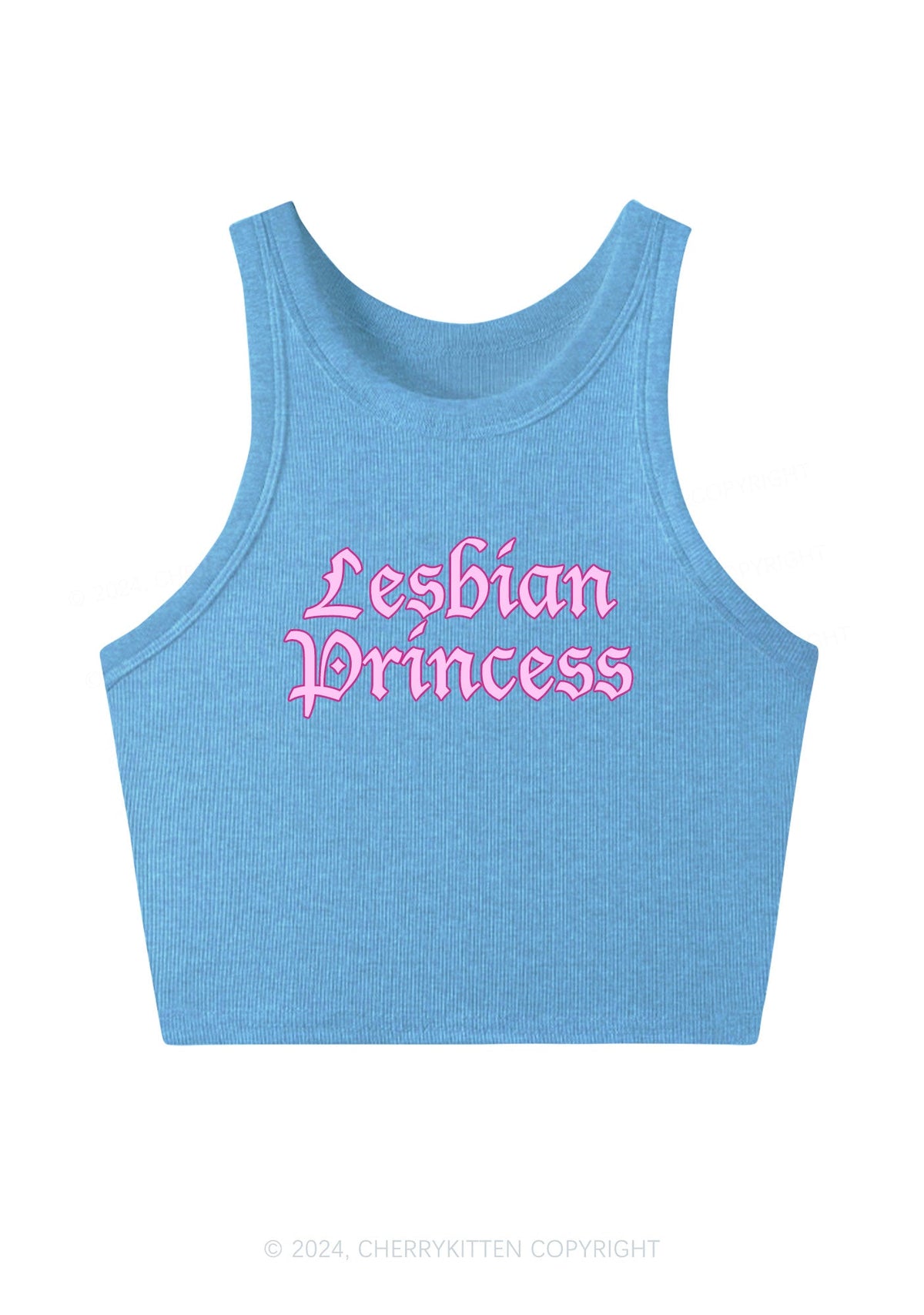 Lesbian Princess Y2K Crop Tank Top Cherrykitten