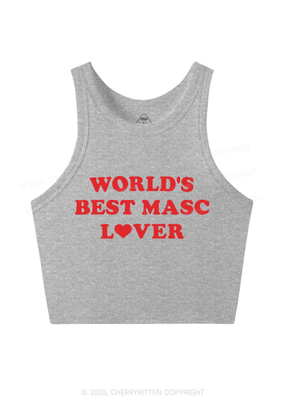 Worlds Best Masc Lover Pride Y2K Crop Tank Top Cherrykitten