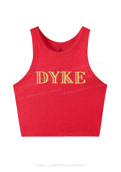 DYKE Y2K Crop Tank Top Cherrykitten