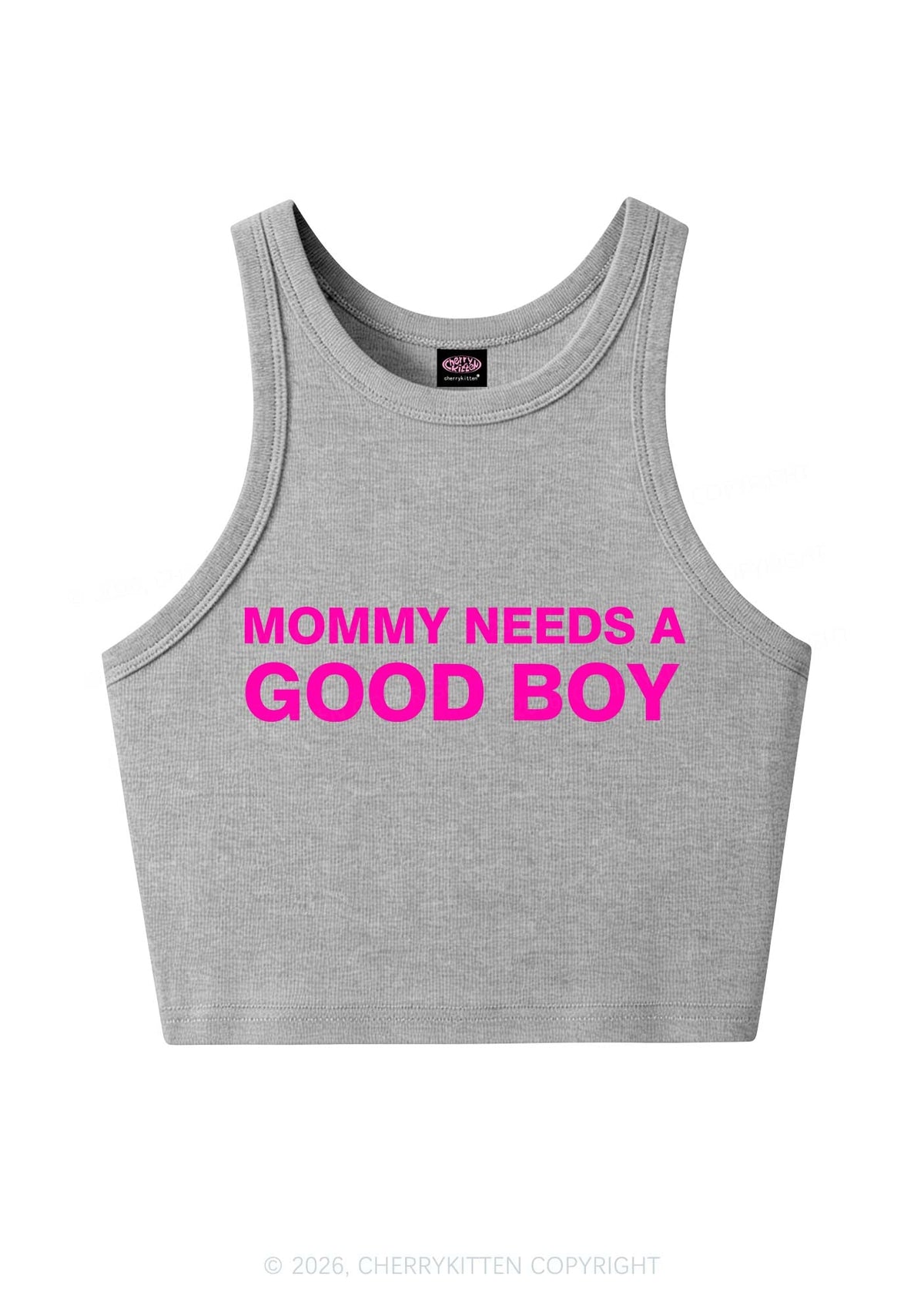 Mommy Needs A Good Boy Y2K Crop Tank Top Cherrykitten