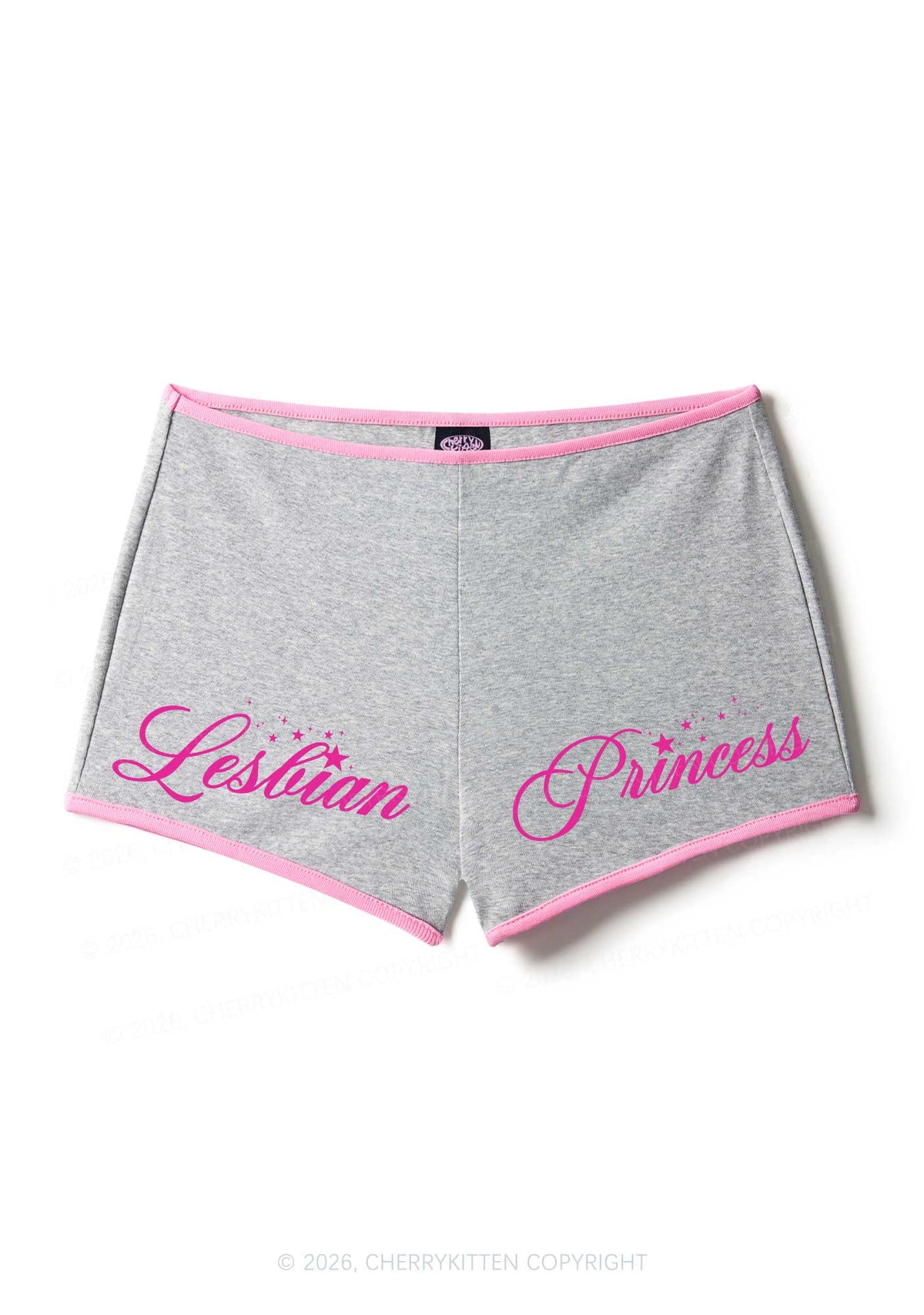 Lesbian Princess Pride Y2K Booty Shorts Cherrykitten