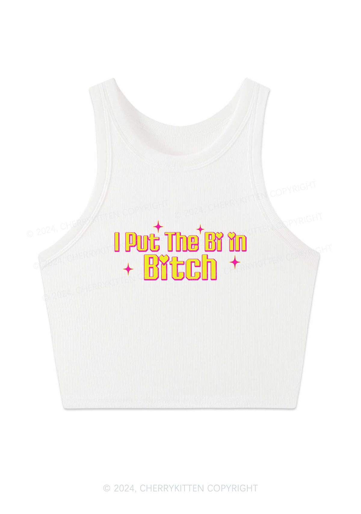 Put The Bi In Bxxch Y2K Crop Tank Top Cherrykitten