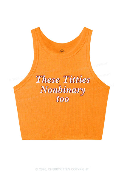 Txtties Nonbinary Too Pride Y2K Crop Tank Top Cherrykitten