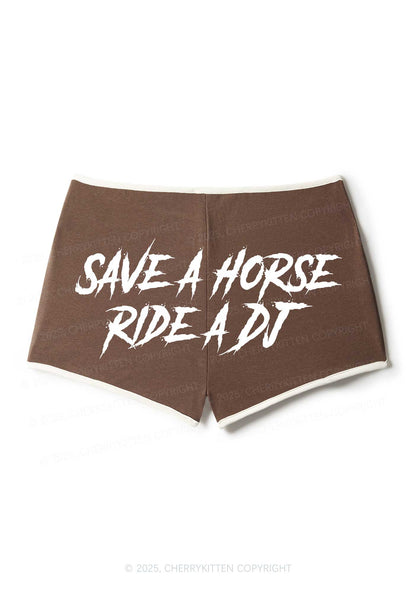 Save Horse Ride DJ Y2K Booty Shorts Cherrykitten