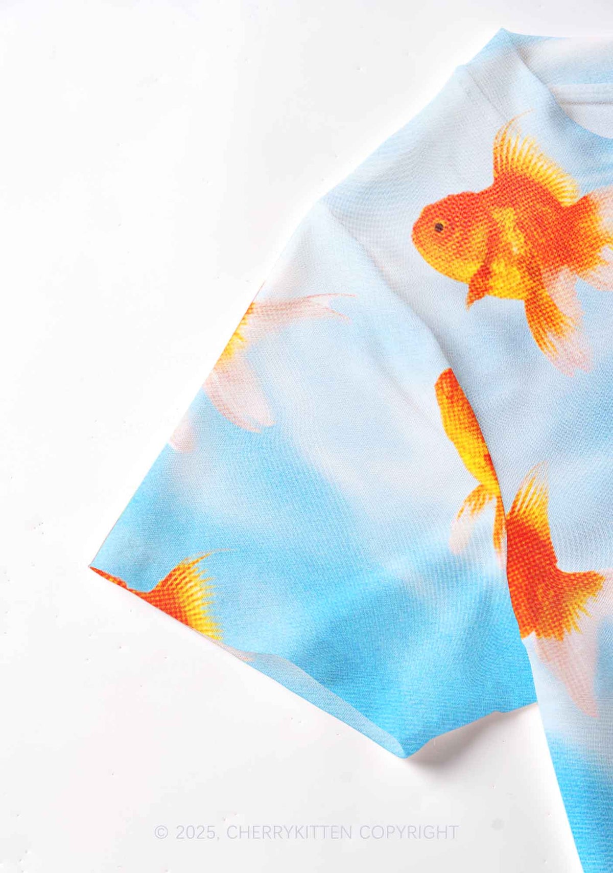 Goldfish Y2K Mesh Crop Top Cherrykitten