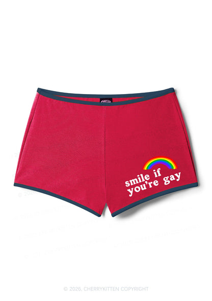 If You Are Gay Pride Y2K Booty Shorts Cherrykitten
