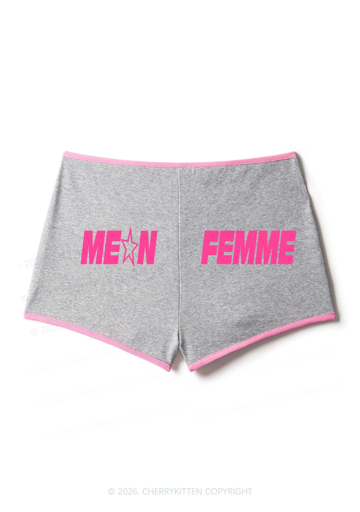 Mean Femme Pride Y2K Booty Shorts Cherrykitten