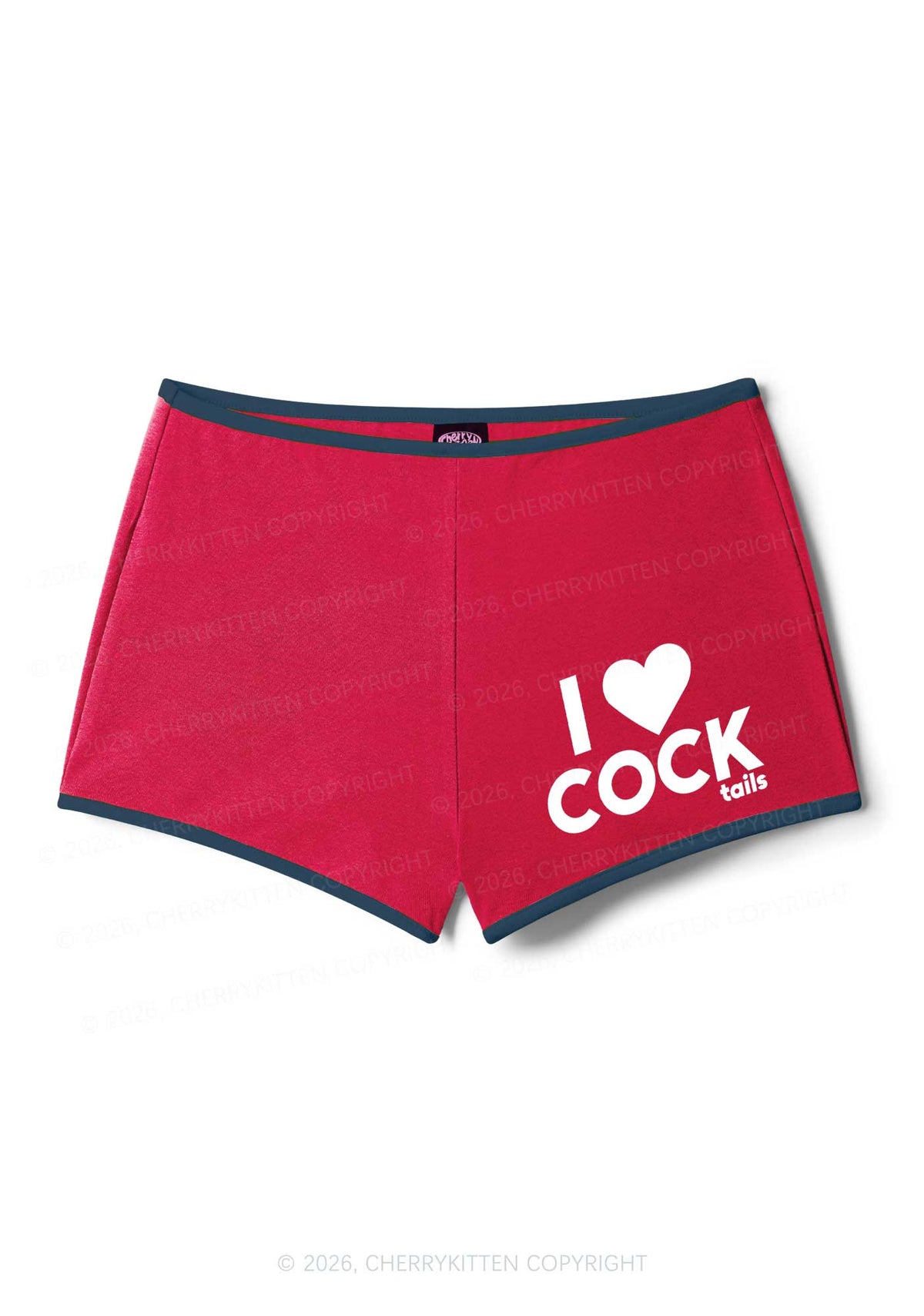 I Love Cocktails Y2K Booty Shorts Cherrykitten