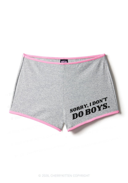 Sorry I Dont Do Boys Pride Y2K Booty Shorts Cherrykitten