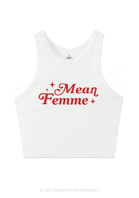 Mean Femme Pride Y2K Crop Tank Top Cherrykitten