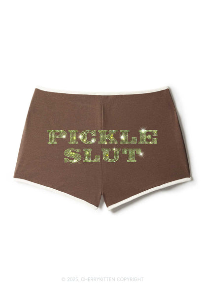 Rhinestone Pickle Slxt Y2K Booty Shorts Cherrykitten